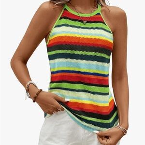 SHEIN Colorful Striped Tank Top